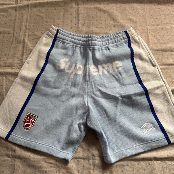 Supreme Umbro Knit Soccer Short Light Blue - Picture 1 of 7